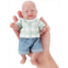 Vollence 7 Mini Full Body Silicone Baby Dolls,Not Vinyl Dolls,Tiny Miniature Real Full Body Silicone Reborn Baby Dolls for Childrens Gifts - Boy