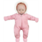 Rakki Dolli Doll Clothes Winter Romper Hooded Romper Outfit Snowsuit Warm Faux Fur Jumpsuit Fits 16 American Girl Doll (Pink Romper with Socks) 007