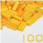 WEBRICK Classic Building Bricks 100 Pieces 2x4 Yellow (Bright Yellow), Classic Brick Block Parts and Pieces 3001, Compatible with Lego, Age 6+ Creative Building Block Toys for Kids