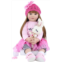 Ecomgoo Reborn Toddler Dolls Girl Lifelike 24 inches Silicone Baby Doll with Long Brown Hair Open Eyes Look Real