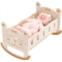 ROBOTIME Doll Crib - Wooden Baby Doll Cradle Doll Bed Doll Furniture Accessories Doll Rocking Cradle with Bedding for 18 Inch Dolls (Bear)