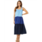 MOON RIVER Sleeveless Multicolored Tiered Dress