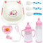 Miaio 8 Piece Baby Doll Feeding Set with Accessories,Baby Doll Accessories Set, Pretend Play Supplies， Makes The Best Imaginative Toy Gift for Toddlers/Girls