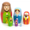 Imagination Generation - Nesting Nativity Set for Kids - Christmas Nesting Dolls, Wooden Toys Playset with Baby Jesus, Three Kings, Mary and Joseph Figurines for Kids - 11 Pcs