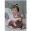 Zero Pam 24 Lifelike Reborn Baby Doll Girl, Realistic Silicone Newborn Toddler with Rooted Hair, Soft Toy