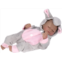 Jopwkuin Newborn Baby Doll, 10 Inch Soft Lovely Exquisite Lifelike Infant Doll Safe Flexible for Holiday Party(10inch Closed Eyes Black Girl)