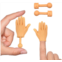 Daily Portable Tiny Finger Hands 2 Pack - Little Finger Puppets, Mini Rubber Flat Hand, Miniature Small Hand Puppet Prank from Tiktok - 1 Left and Right Finger Hands