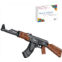 FULHOLPE Gun Building Block, 1366+Pcs Manually Loaded Shooting Blaster Model Kit, Military AK-47 Assault Rifle Weapon Building Kit Compatible with Major Brands