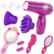Liberty Imports 7 PCS Girls Beauty Salon Styling Fashion Pretend Play Set with Toy Hairdryer, Mirror and Styling Accessories (Style 1)