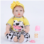 MAIHAO 22inch Reborn Baby Dolls with Soft Body Yellow Cow Set Real Life Babies Girl That Look Lifelike Newborn Baby Open Eyes