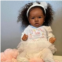 ZTDOLL Reborn Baby Dolls Girls Real Lifelike Baby Dolls African American Handmade Realistic Girl Baby Doll in Soft Vinyl and Weightd Body for Daughter, Mother, Birthday Gifts, Wedd