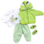 Medylove Reborn Baby Dolls Clothes Green Suit for 20-22inch Reborn Doll Baby Boy Clothing with Lovely Frog Patterns
