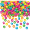 Baker Ross FE489 Bright Colour Craft Beads - Pack of 600, Multi Coloured Pony Bead Embellishments for Childrens Jewellery Making, Arts Crafts and Crafting Activities