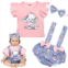 Babyfere Reborn Dolls Baby Girl Clothes 3 Pcs Set Elephant Clothing Accessories for 22 -24 inch Reborn Baby Girl Doll