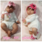 Pinky Reborn Pinky Lifelike Reborn Baby Dolls 20 inches Realistic Soft Vinyl Silicone Newborn Baby Dolls Rooted Hair Real Life Bebe Doll Toy Gift for Kids Age 3+
