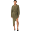 Norma Kamali Oversized Boyfriend NK Shirt Side Drape Gown