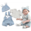 TATU Reborn Baby Dolls Clothes Boy 20 Inch 3 Pcs Set for 10-20 inch Reborn Dolls Clothes Clothing Newborn