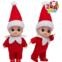 JOYIN 2 Pcs Christmas Elf Plush Doll Tiny Soft Plush Toy Doll for Christmas Decor, Xmas Gift, Xmas Clothing for Elf Doll