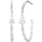 Argento Vivo Pearl/CZ Hoop Chain Earrings