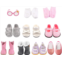 MSYO Doll Shoes for 18 Inches Dolls, 19 Pcs 18 Inches Doll Accessories Include 7 Pairs of Cute Shoes, 2 Pairs of Socks, Glasses, Doll Gray Snow Boots, Pink Boots, Sandals, Sequin S