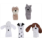 NUOBESTY Plush Finger Puppets Dog Hand Puppets Toys Plush Animal Puppets Set Story Time Toys for Toddlers 5pcs