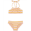 Toobydoo Sunset Stripe Bandeau Bikini (Toddler/Little Kids/Big Kids)