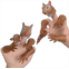 HugOutdoor 2 Sets Squirrel Finger Puppet Toy Cosplay Novelty Christmas Animal Hand Puppet Doll Mini Prop Funny Kids Gift