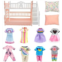 EumbHoa Doll Clothes and Accessories for Chelsea Dolls, Clothes Dress Pajamas Random in 6, Mini Supplies, Bunk Bed, Girls Granddaughter Gifts