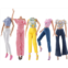 E-TING Lot 10 Items = 5 Sets Doll Clothes Casual Wear Outfit Tops + Pants with 5 Pair Shoes Accessories for 11.5 Inch Girl Doll (Style C)