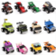 IAMGlobal 12 Mini Pull Back Cars Building Blocks Toy Set, Trucks Toy Vehicles Set Stem Toys, Party Supplies Gifts Party Favor for Kids, Goodie Bags, Birthday, Carnival Prizes