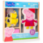 TCG Toys Peppa Pig Magnetic Wood Dress Up Doll. Includes 26 Colorful Magnetic Wood Pieces and Wooden Storage Box. Encourages Creative Play with Mix and Match Fun for Preschoolers and Kids A