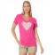 Life is Good Beach Design Heart Short Sleeve Crusher Vee