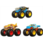 Hot Wheels Monster Trucks 1:64 Color Shifters, 3-Pack of Toy Trucks That Change Decos in Ice Cold Water & Change Back in Warm Water, Toy for Kids, HGX20