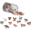 Terra by Battat - Toy Farm Animals Tube - 60 Mini Figures in 12 Realistic Designs - Barnyard Animals in Storage Tube - Cow, Pig, Goat, Sheep & More - Farm Animals - 3 Years +