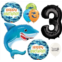 Ballooney  s Ultimate Great White Shark Ocean Sea Creatures Theme 3rd Birthday Party Event Balloons Bouquet