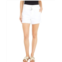 7 For All Mankind Paper Bag Shorts in Optic White