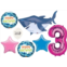 Ballooney  s Great White Shark Birthday Balloons 3rd Birthday Party Event Decorations Bouquet