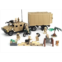 Yanscian Military Vehicle Building Blocks Sets with 7 Minifigures Army Vehicle Truck Hummer with Armory Trailer Container Building Kit Car Building Toys Gift for Boys Adult.
