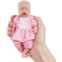 Vollence 6.5 inch Mini Asleep Full Silicone Baby Dolls That Look Real Girl,Not Vinyl Dolls,Small Realistic Soft Silicone Miniature Tiny Baby Doll Stress Relief Childrens Day Gifts