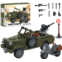BRICK STORY Military Vehicle Building Sets WW2 Army Truck Building Kit 251 Pieces WWII Building Blocks World War 2 Car Model Armed Weapon Guns Battle Building Bricks Toys for Kids