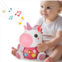 iPlay, iLearn Baby Unicorn Musical Toys, Newborn Girls Soft Plush Stuffed Animal, Infant Light Music Set, 1st Birthday Shower Gift Easter Basket Stuffer 0 1 3 6 9 12 18 Months 1 2