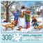 Bits and Pieces - 300 Large Piece Jigsaw Puzzle for Adults - Building a Snowman on a Snow Day - 300 pc Winter Scene Jigsaw by Artist Liz Goodrick-Dillon