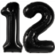 KatchOn Black 1 Balloon for Birthday with Number 2 Balloon - Giant, 40 Inch Mylar Black 1 Year Balloon, Two Cool Birthday Party Decorations First Birthday Decorations for Girl Number 2 Bla