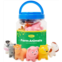 Boley Farm Animals Bath Toys Bucket - Includes 12 Colorful Fun Free Bathtub Toys & Pool Toys for Kids & Toddlers Ages 2 and Up!
