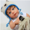 SCOM Lifelike Reborn Baby Dolls - 19 inches Realistic Baby Dolls Mika Newborn Boy Open Eyes Soft Cloth Body Vinyl Limbs Gifts for Kids Age 3+ (Mika)