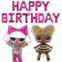 Toyland LOL Balloon Pack - Contains 16 Pink Happy Birthday Balloon Banner, 35 Diva Girl Foil Balloon & 35 Queen Bee Foil Balloon - Girls Party Decorations