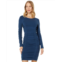 MONROW Long Sleeve Shirred Dress