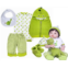 6Pcs Babyfere Reborn Baby Dolls Clothes Green Dinosaur Outfits for 20-22 inch Reborn Dolls Clothes