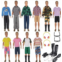 ZTWEDEN 32Pcs Doll Clothes and Accessories for 12 Inch Boy Dolls Include 20 Different Wear Clothes Shirt Jeans Beach Shorts 4 Pairs of Shoes, Glasses, Earphones for 12 Boy Doll