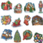 Bits and Pieces - 750 Piece Jigsaw Puzzle for Adults - Christmas Celebration - 750 pc Mini Shaped Holiday Santa Cookie Stocking Sled Tree Wreath Jigsaw by Artist Liz Goodrick-Dillo